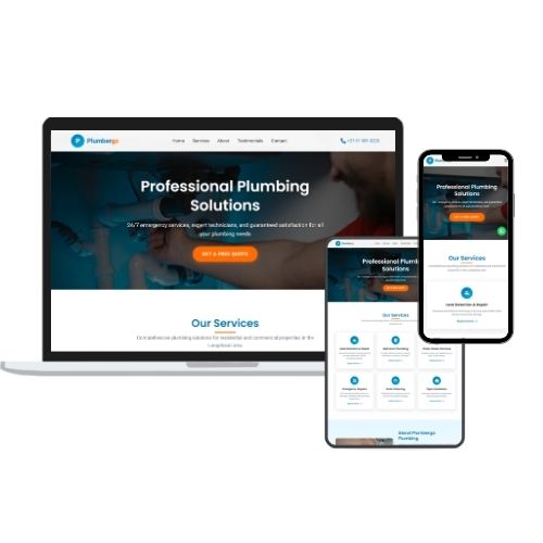 plumbing services website 